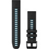 Ремешок GARMIN EPIXPRO (G2) 22MM QUICKFIT BLK/CIRBLUE SILCN BND 010-13280-05