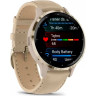 Смарт-часы GARMIN VENU 3S SOFT GOLD STAINLESS STEEL BEZEL WITH FRENCH GRAY CASE AND LEATHER BAND 010-02785-55